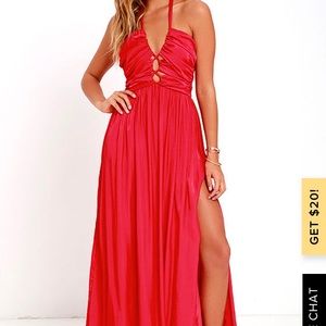 Red formal gown